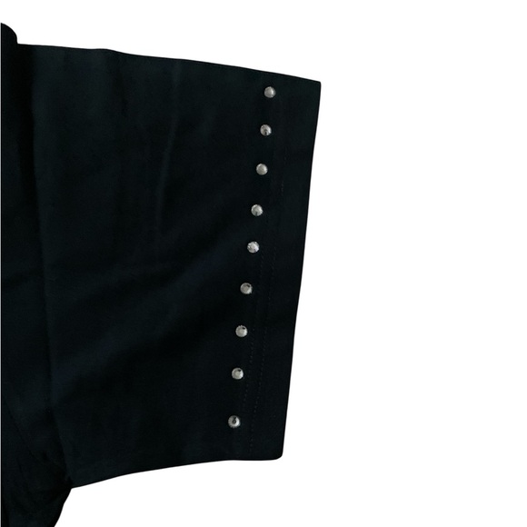 NWOT Black Graphic T-Shirt with Rhinestones XL E58 - Picture 2 of 3